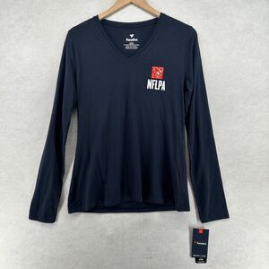 NFLPA Shirt Womens M PLAYERS ASSOCIATION NFL FOOTBALL Long Sleeve Blue NEW